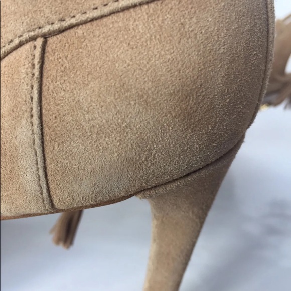 New MK Michael Kors Leather Suede Pumps Gladiator Lace Brown Women Shoes 10 - Picture 10 of 12